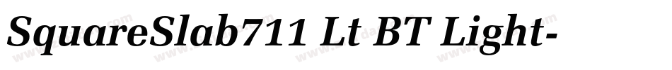 SquareSlab711 Lt BT Light字体转换